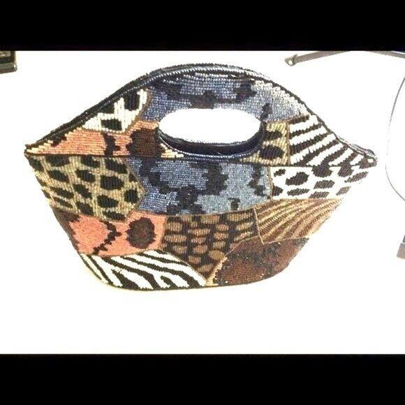 Beaded Handbag By Beverly Hills Bag Lady Size 12" x 8" x 4" NWT - Picture 6 of 10